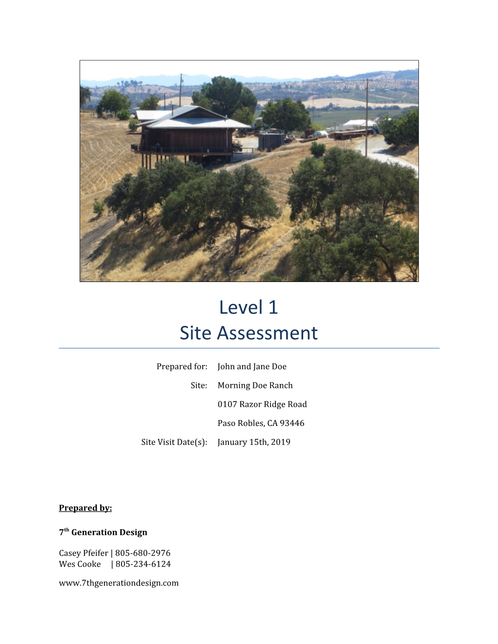 Level 1 Site Assessment