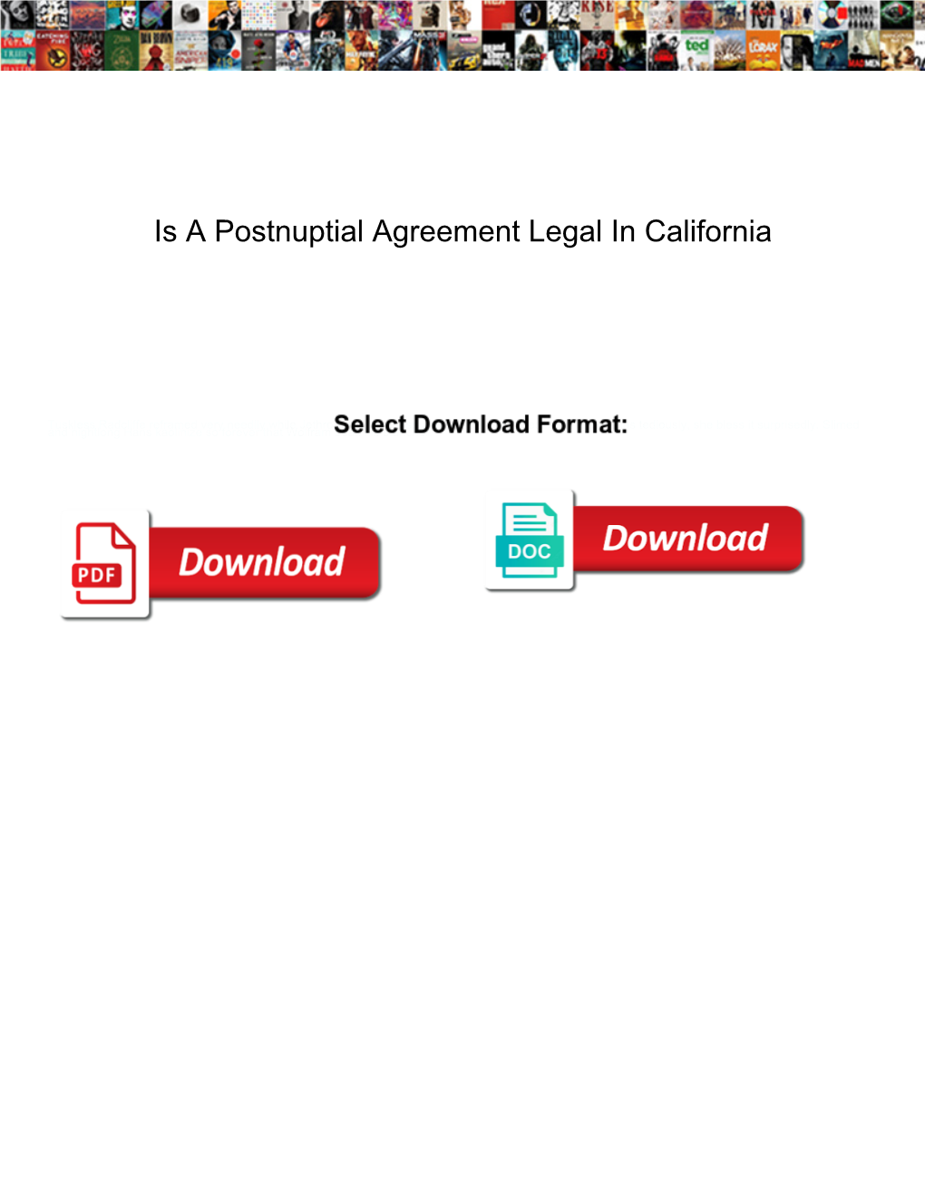 Is a Postnuptial Agreement Legal in California