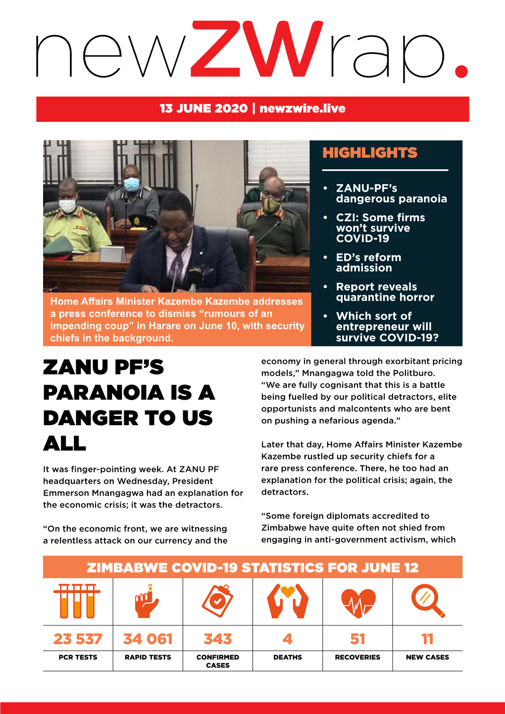 Zanu Pf's Paranoia Is a Danger to Us