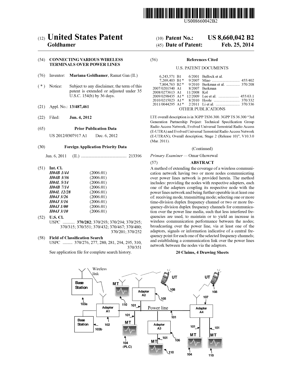 (12) United States Patent (10) Patent No.: US 8.660,042 B2 Goldhamer (45) Date of Patent: Feb