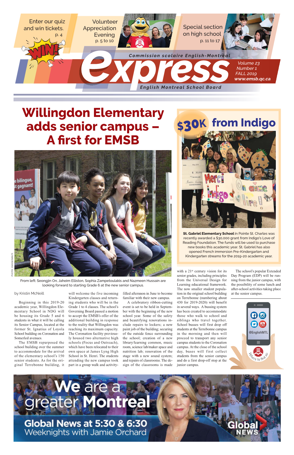 Willingdon Elementary Adds Senior Campus – a First for EMSB