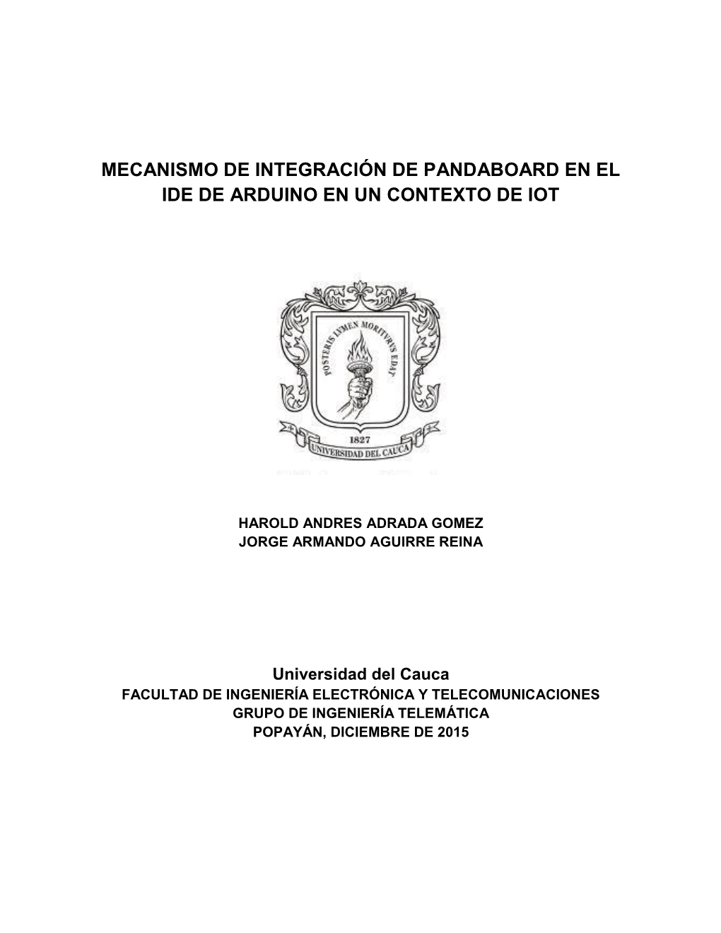 Mecanismo De Integración De Pandaboard En El Ide De Arduino En Un Contexto De Iot