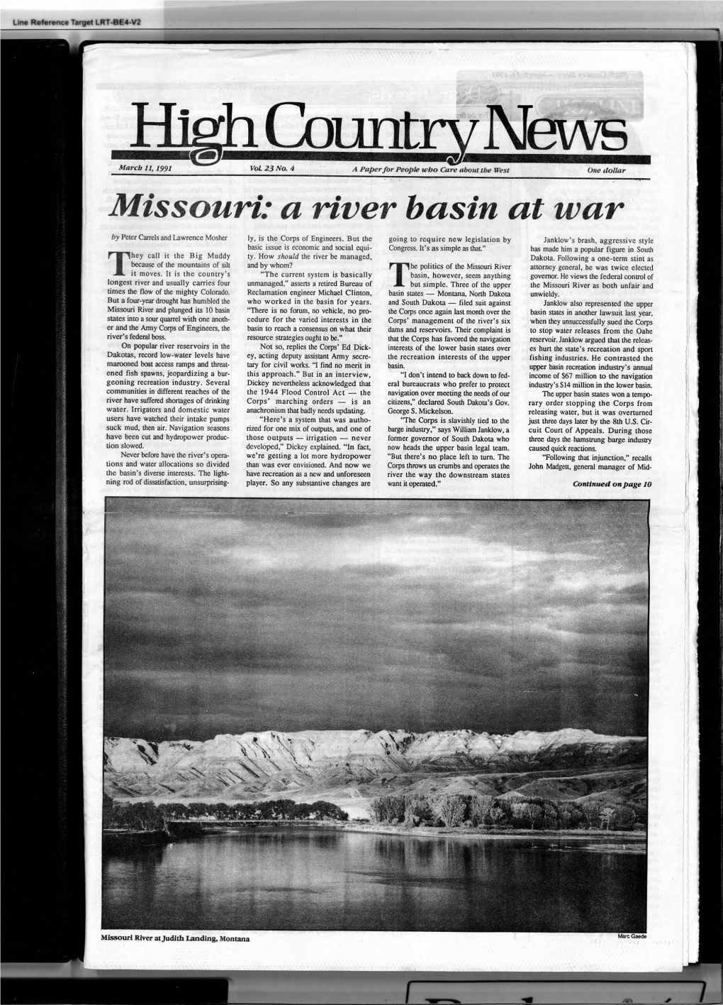 High Country News Vol. 23.4, Mar. 11, 1991