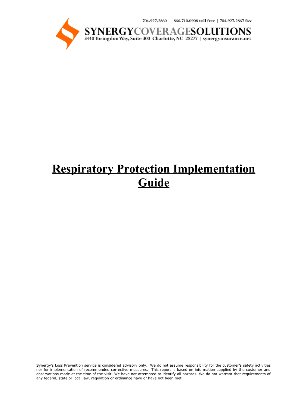 Respiratory Protection Implementation Guide