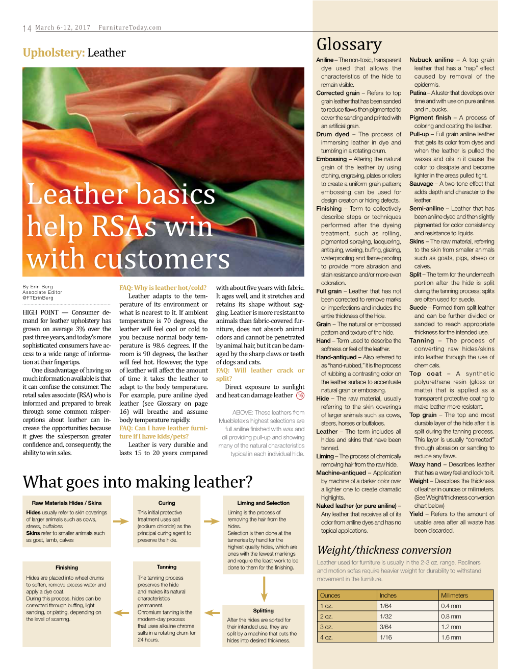 Leather Basics Help Rsas Win with Customers