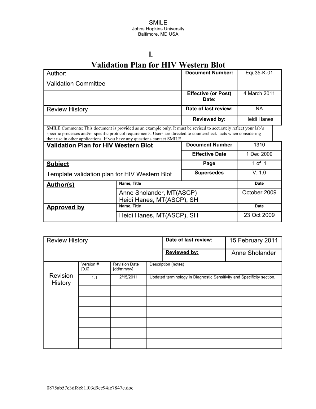 Validation Plan for Cobas Integra 400 for ALT