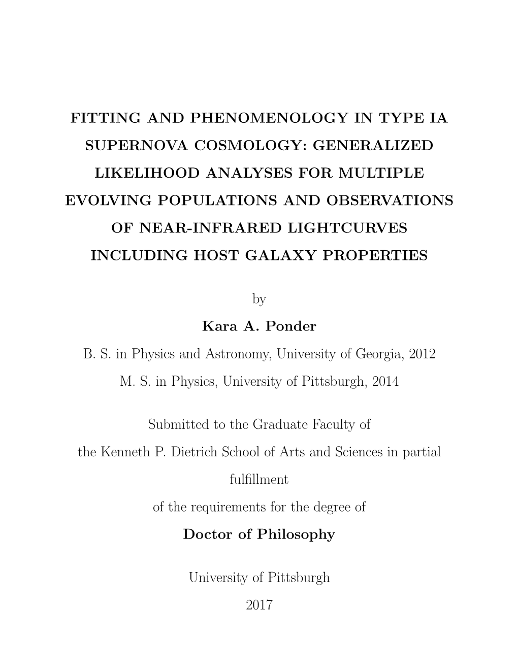 Fitting and Phenomenology in Type Ia Supernova Cosmology