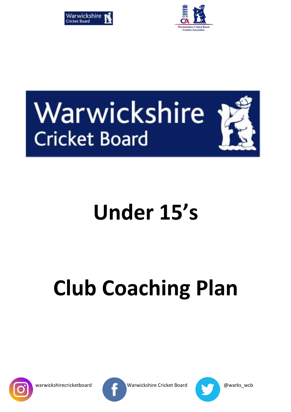 Under 15'S Club Coaching Plan