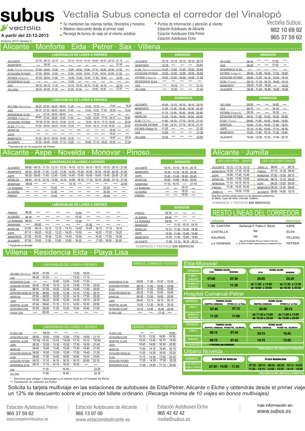 Se Mantienen Las Mismas Tarifas, Itinerarios Y Horarios