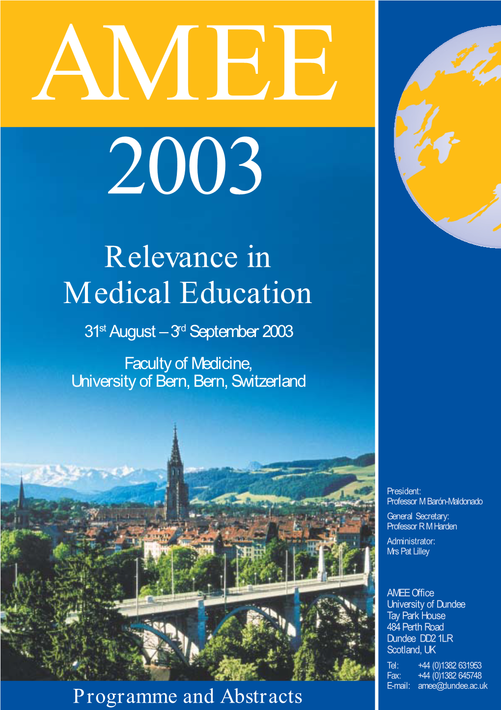 AMEE 2003 Programme and Abstracts