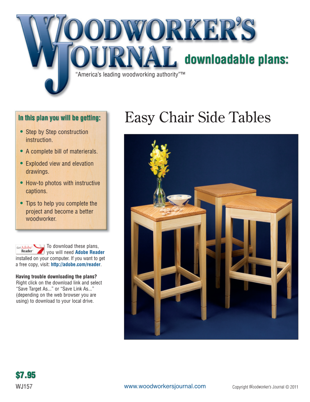 WJ157 Easy Chair Side Tables