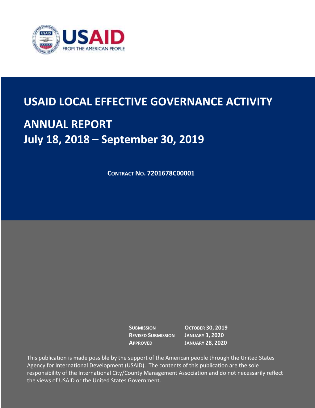 Usaid Local Effective Governance Activity Annual