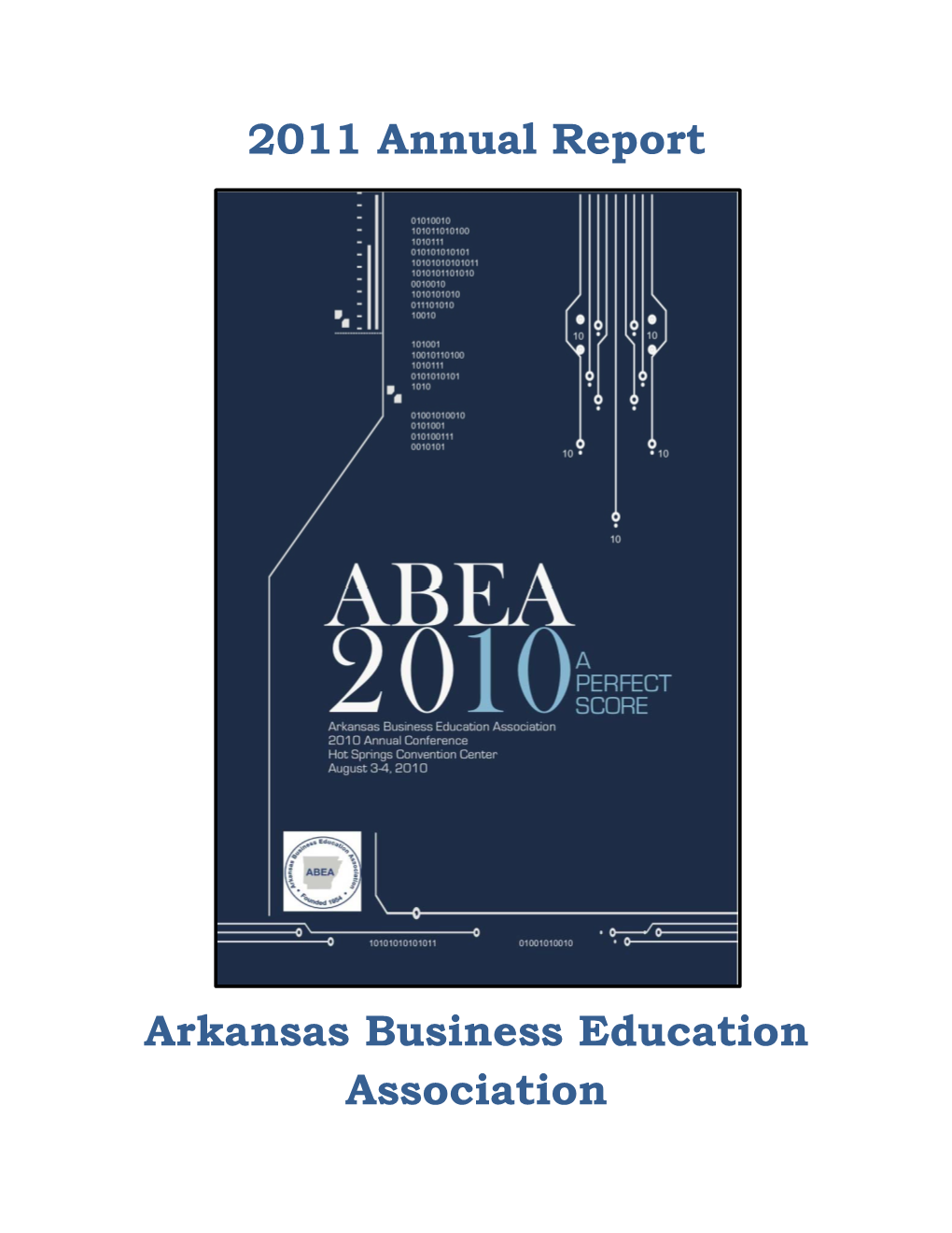 2011 Annual Report Arkansas Business Education Association