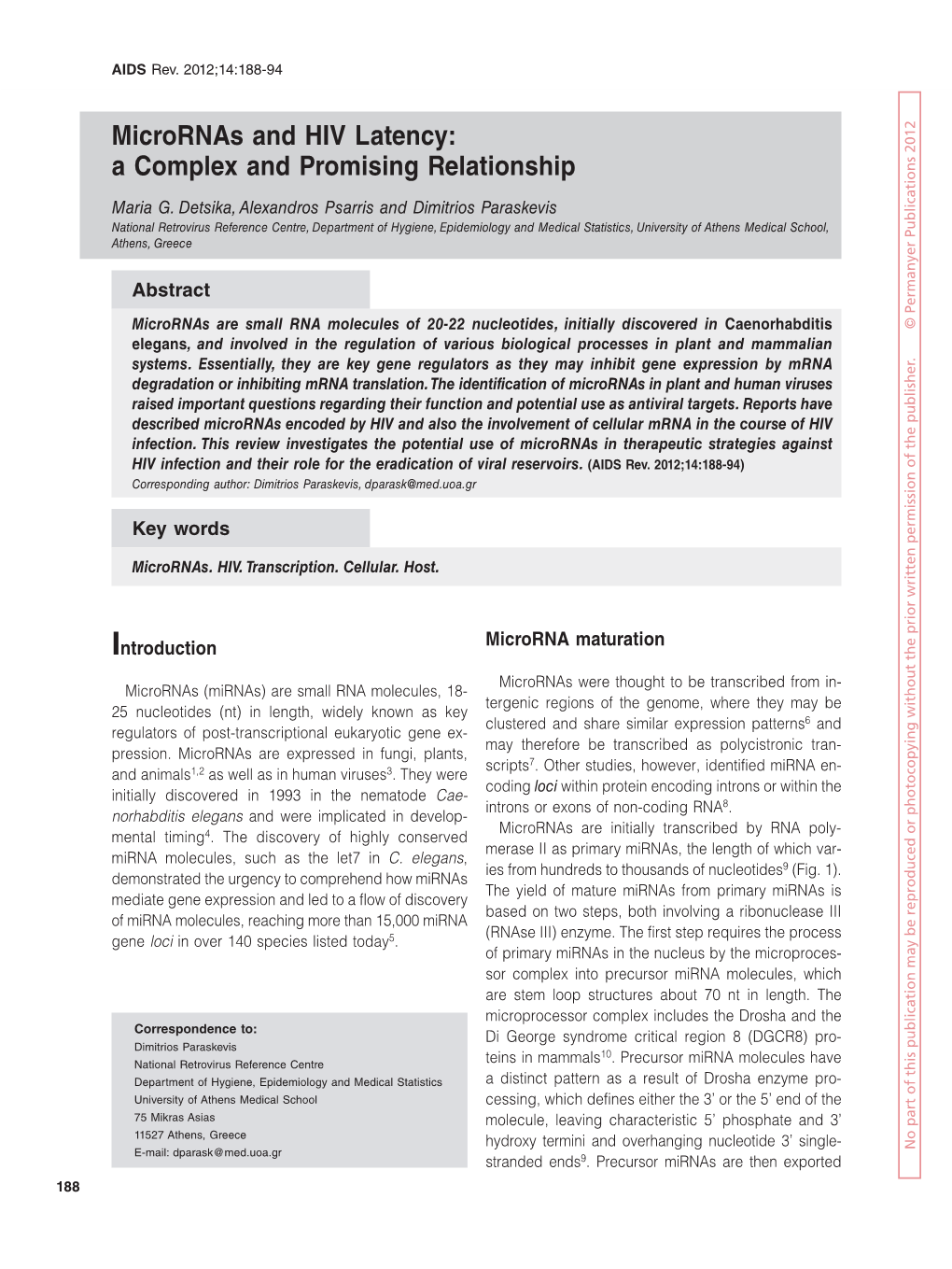 Micrornas and HIV Latency: a Complex and Promising Relationship