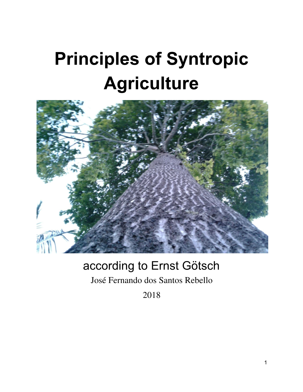 Principles of Syntropic Agriculture