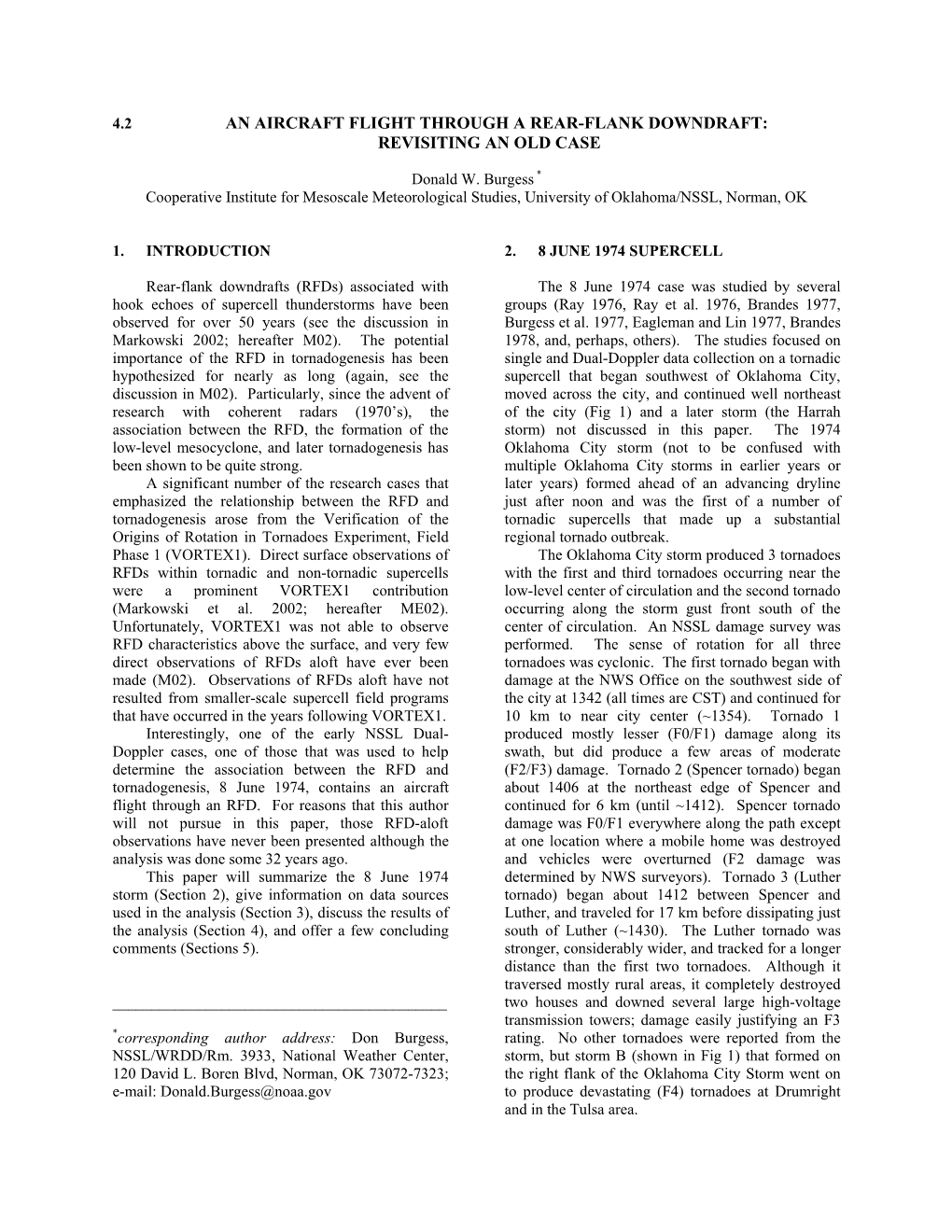 An Aircraft Flight Through a Rear-Flank Downdraft: Revisiting an Old Case