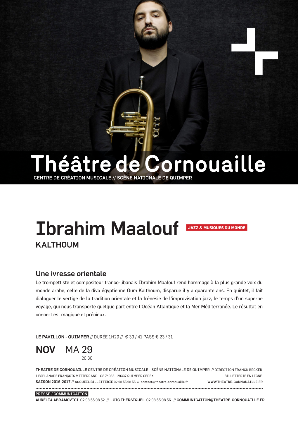 Ibrahim Maalouf JAZZ & MUSIQUES DU MONDE KALTHOUM