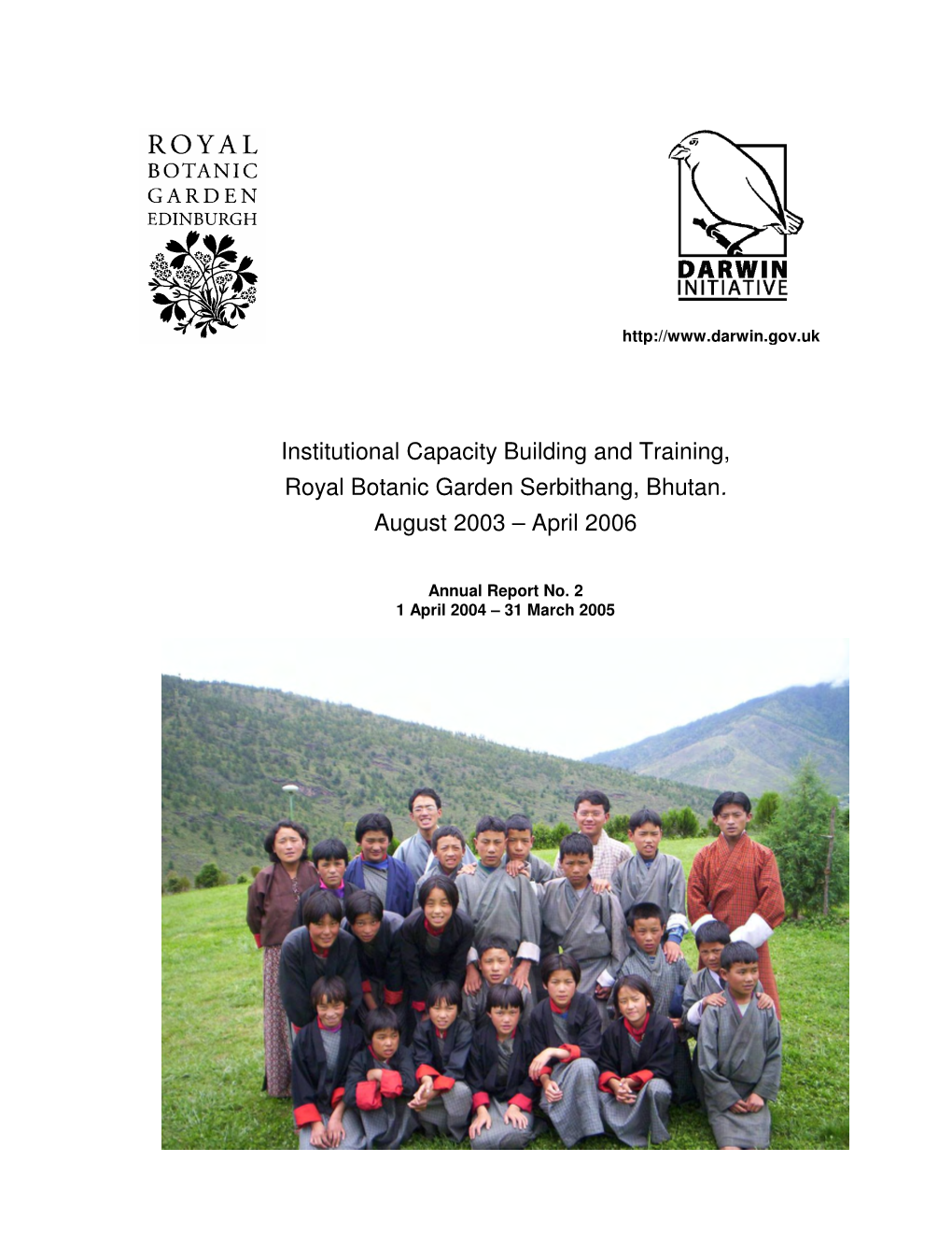 Institutional Capacity Building and Training, Royal Botanic Garden Serbithang, Bhutan