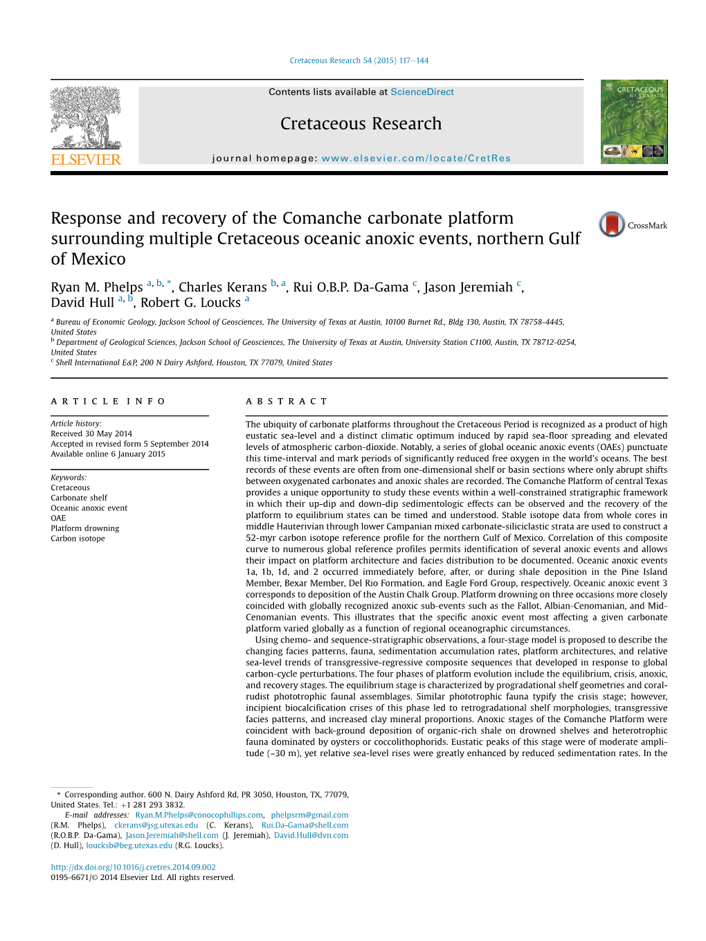 Phelps Et Al., 2014) Allows Regional Sedimentologic Et Al., 2010)