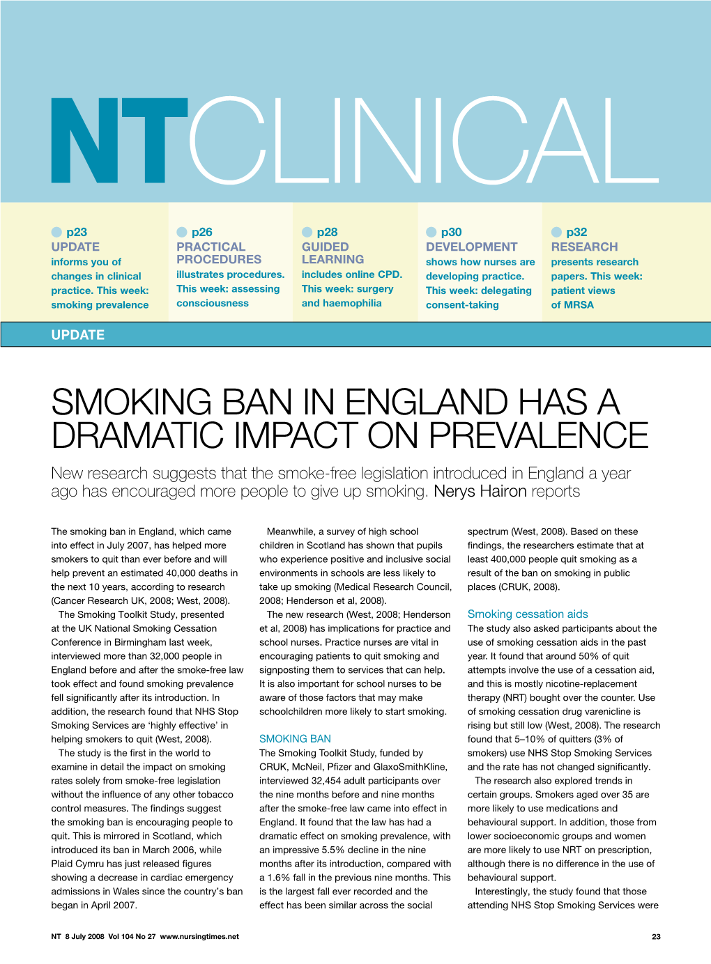 Smoking Ban in England Has a Dramatic Impact On