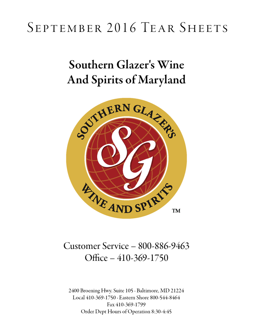 Southern Glazer's Wine & Spirits of Maryland