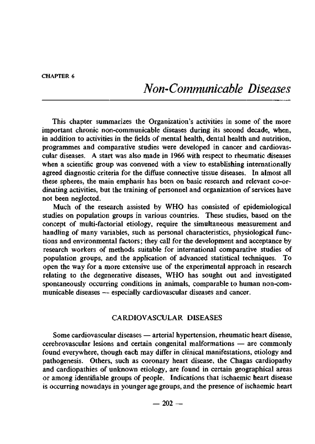 Non-Communicable Diseases