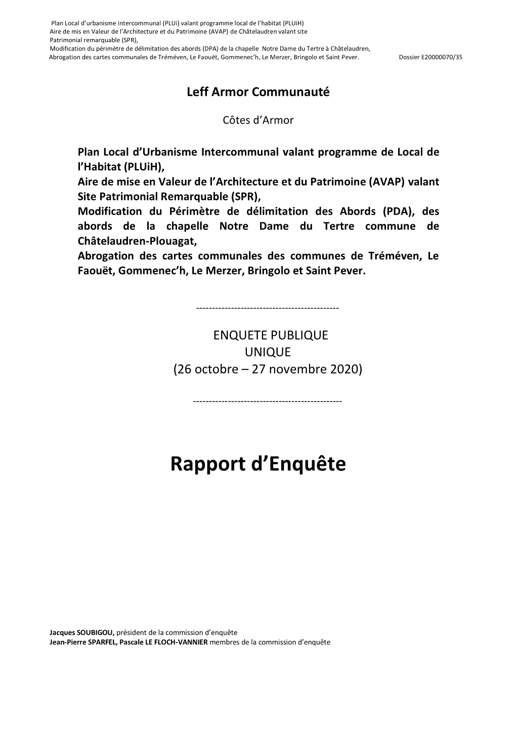 Télécharger Le Rapport De La Commission D'enquête