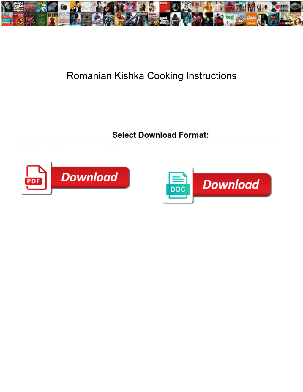 Romanian Kishka Cooking Instructions