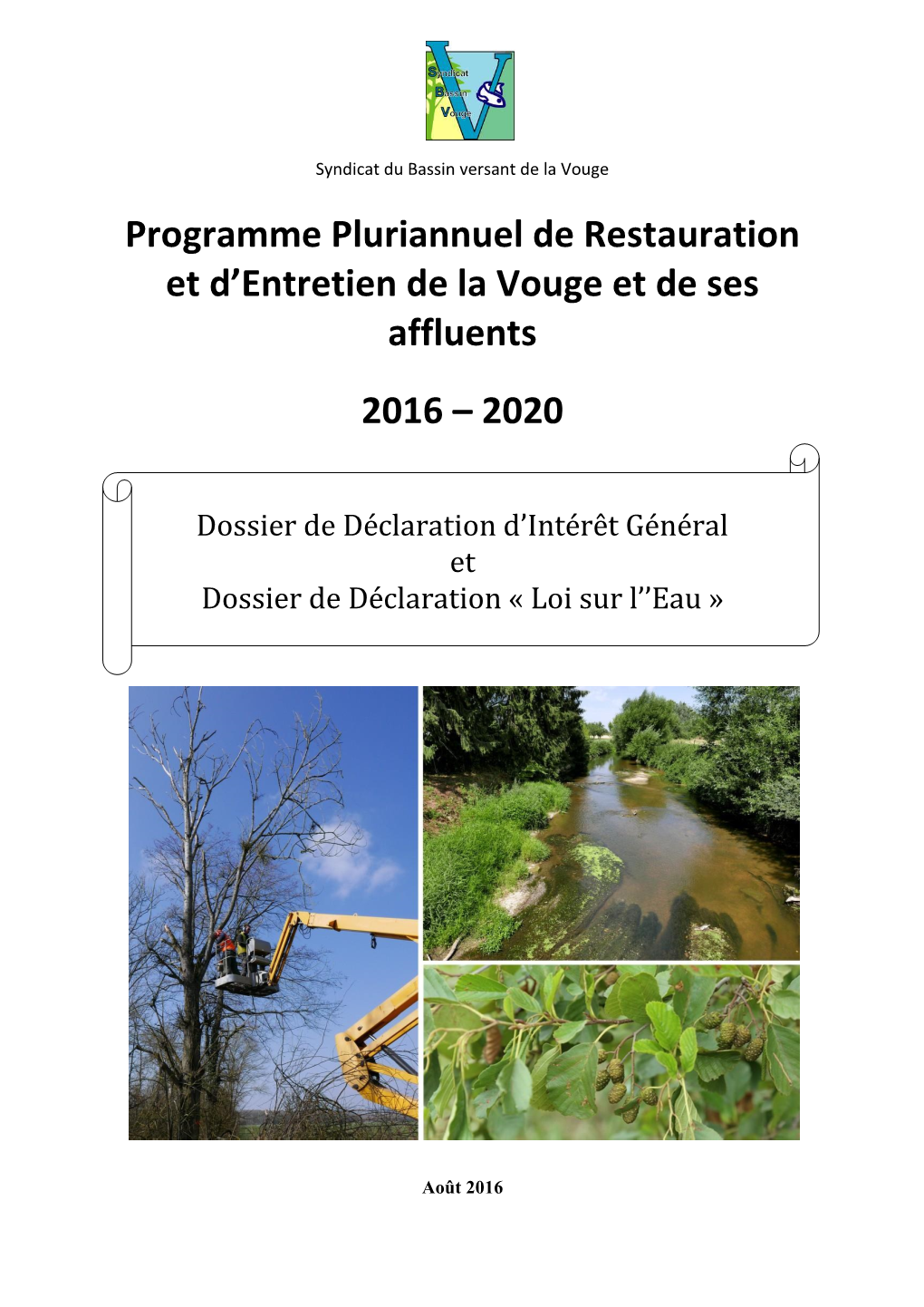 Programme Pluriannuel De Restauration Et D'entretien De La