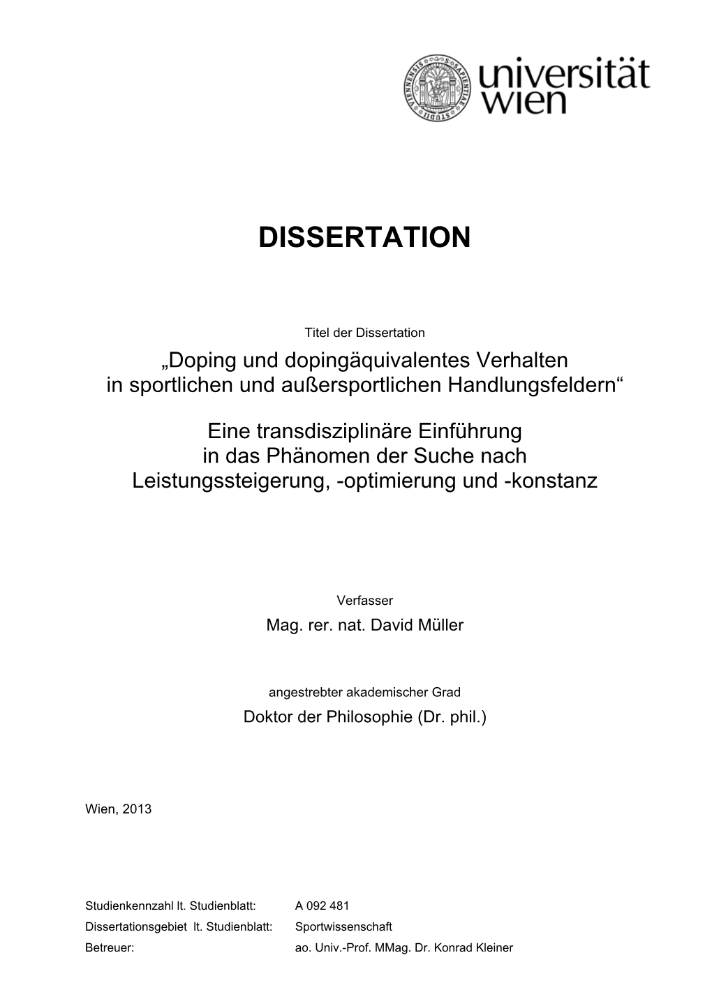 Dissertation