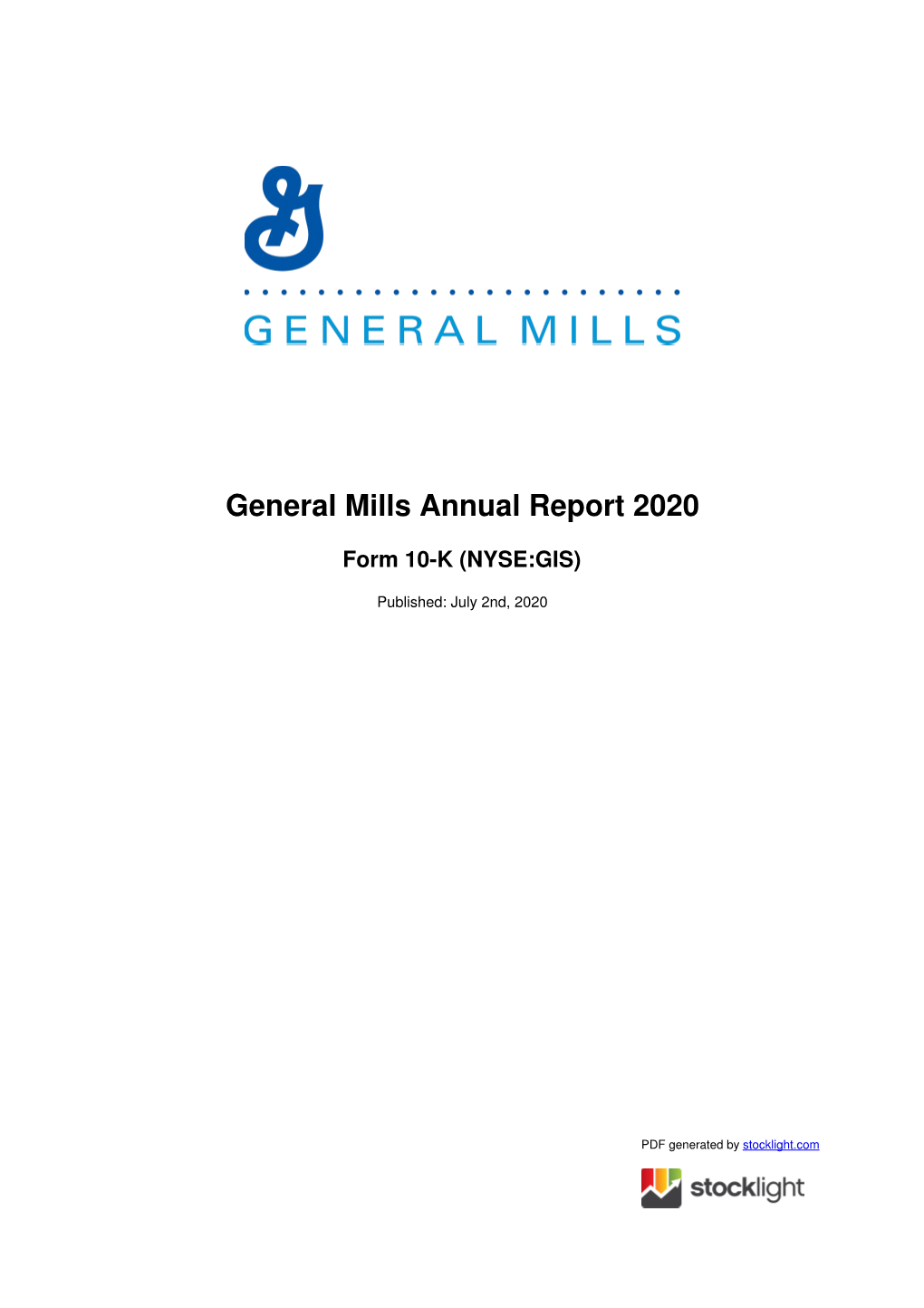 General Mills Annual Report 2020
