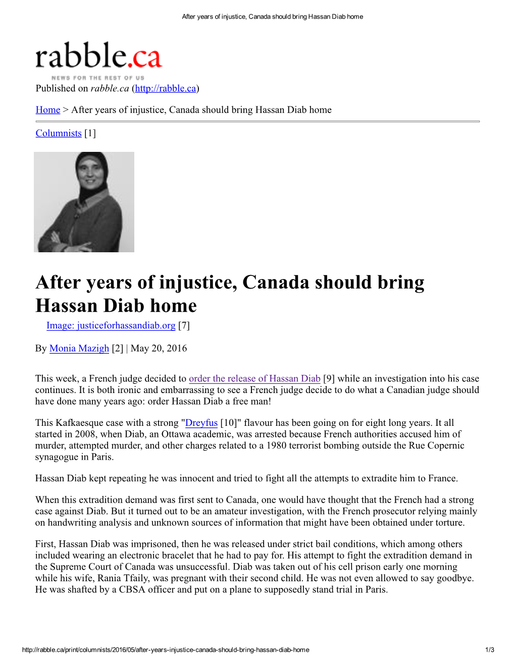 After Years of Injustice, Canada Should Bring Hassan Diab Home
