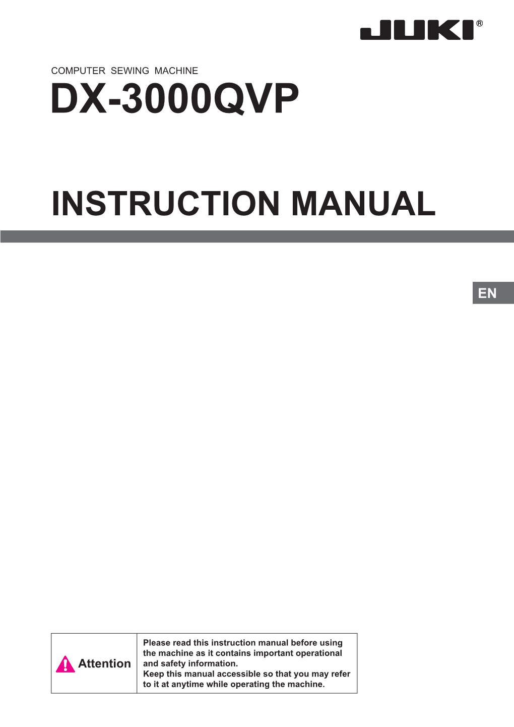 Juki DX-3000QVP Manual.Pdf