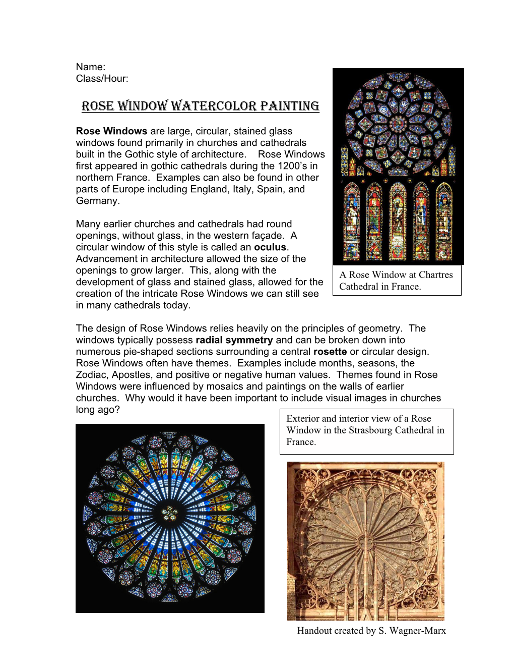 Rose Window Watercolor Painting