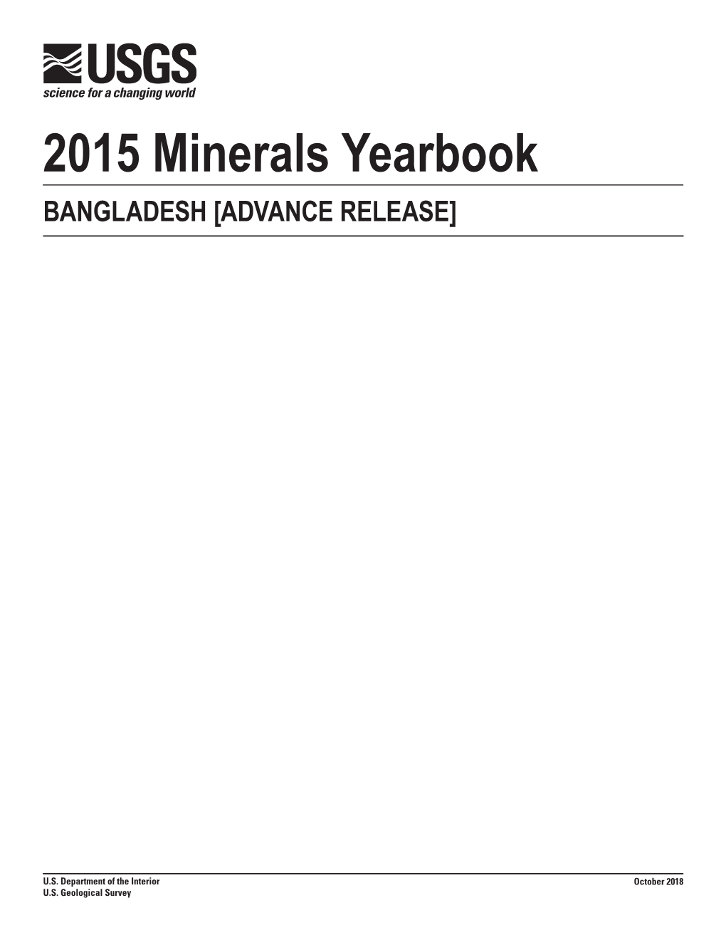 The Mineral Industry of Bangladesh in 2015