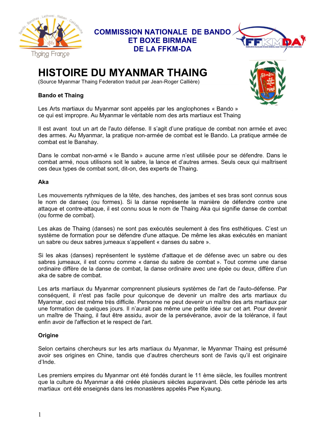 History of Myanmar Thaing