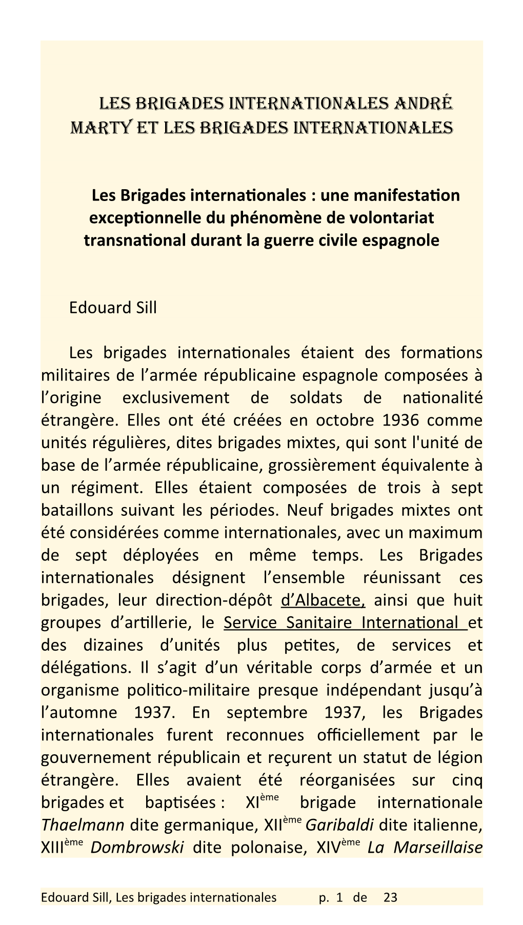 Effectifs Des Brigades Internationales Par Nationalité Nationalité Effectifs