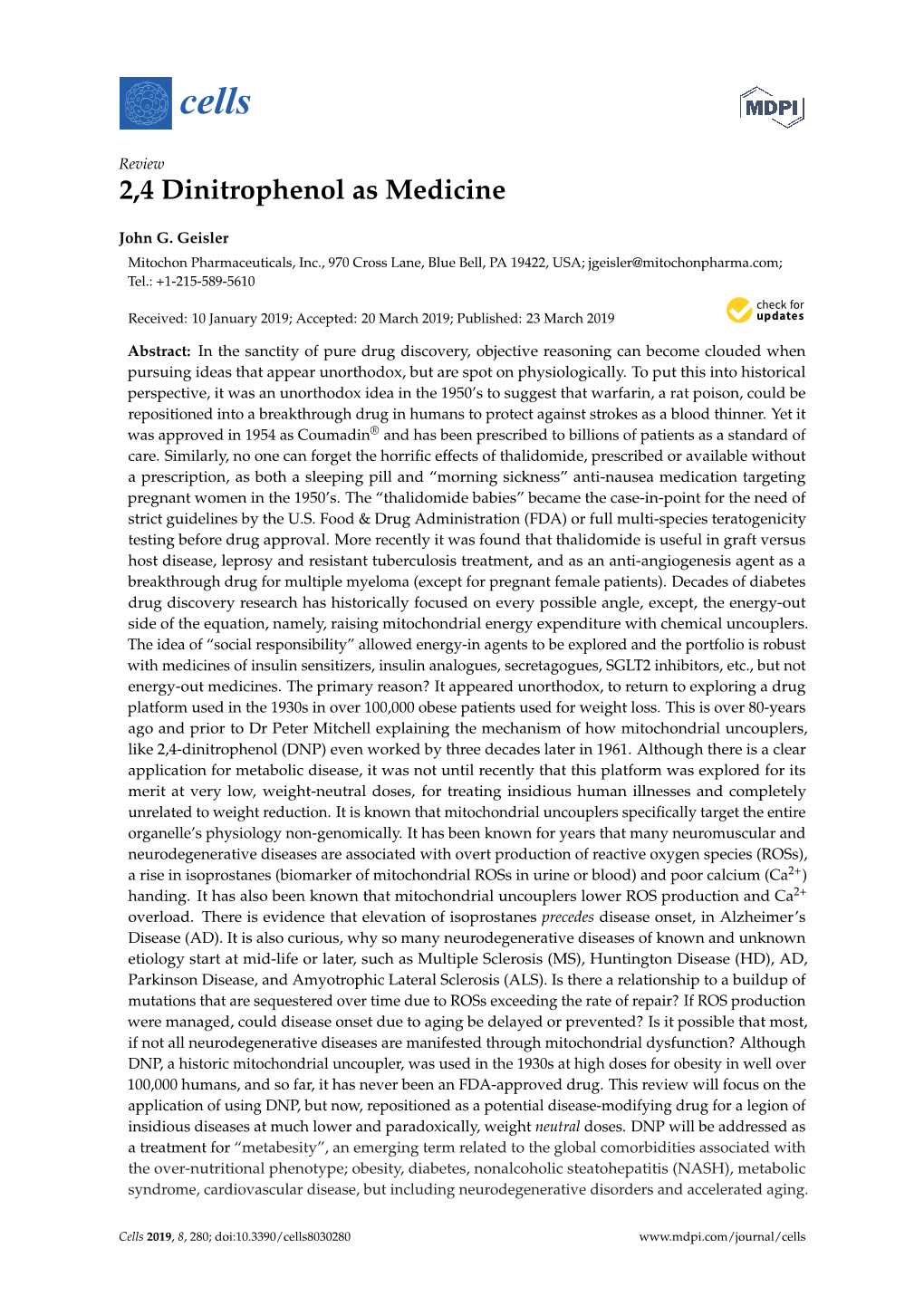 2,4 Dinitrophenol As Medicine