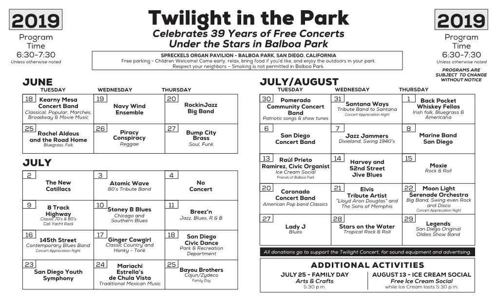 Twilight Program 2019.Indd