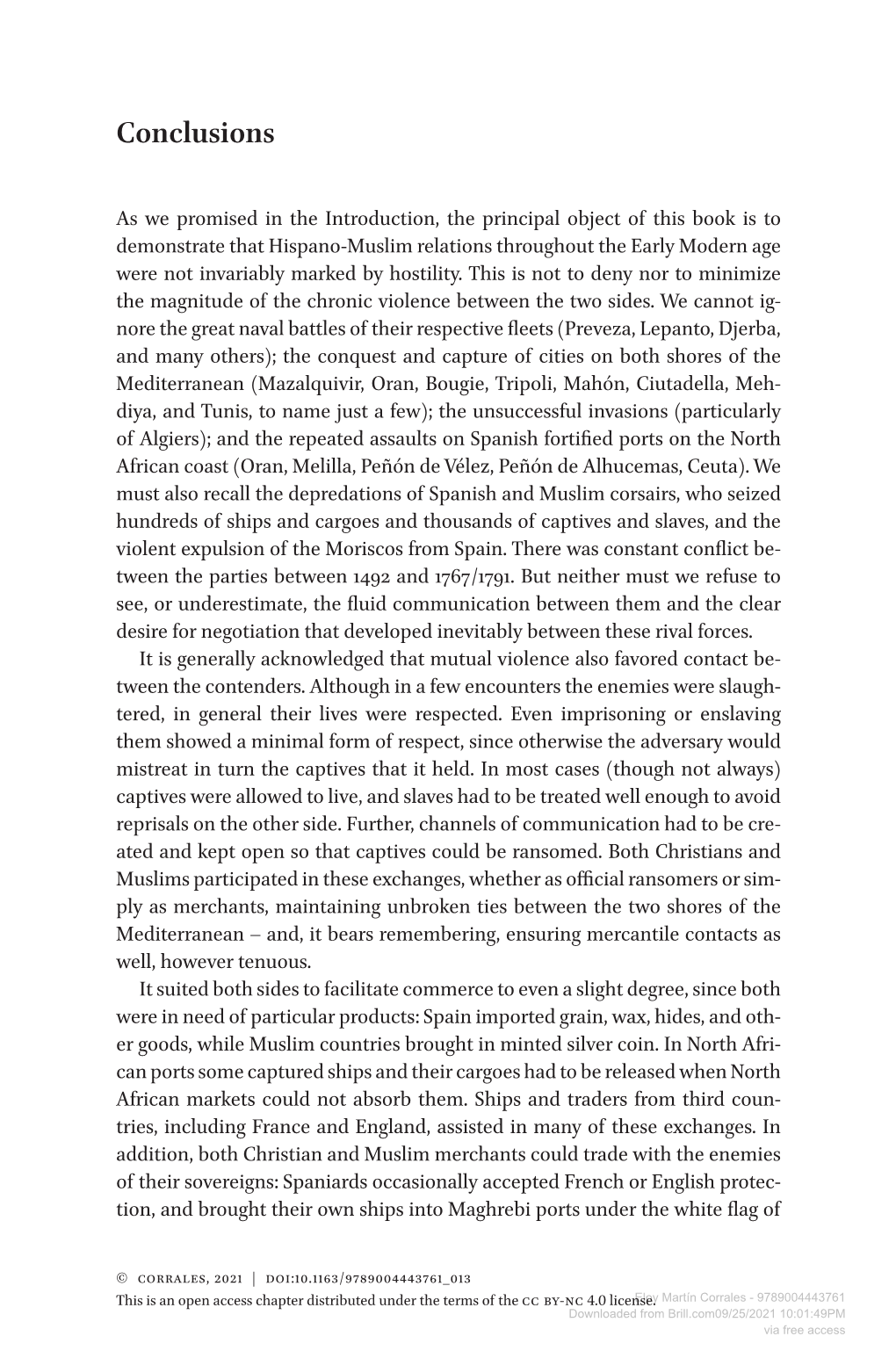 Downloaded from Brill.Com09/25/2021 10:01:49PM Via Free Access 604 Conclusions Neutrality
