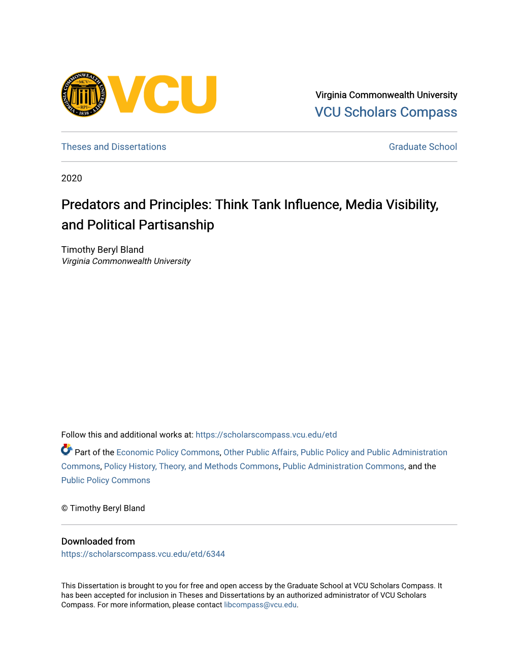 Think Tank Influence, Media Visibility, and Political Partisanship