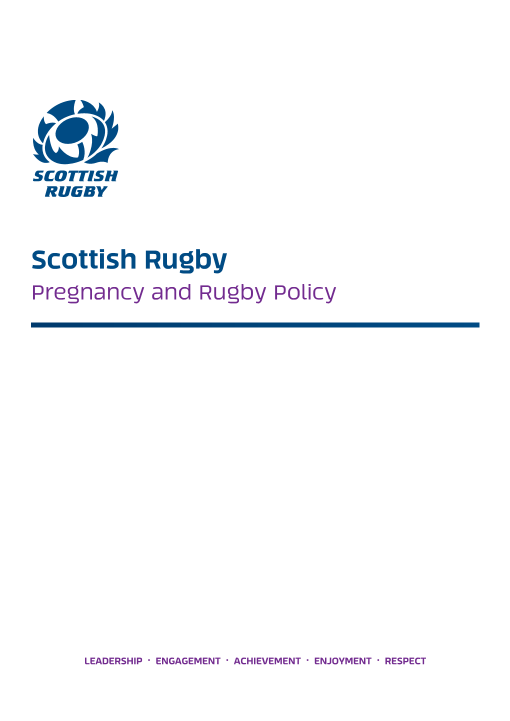 Scottish Rugby Pregnancy and Rugby Policy