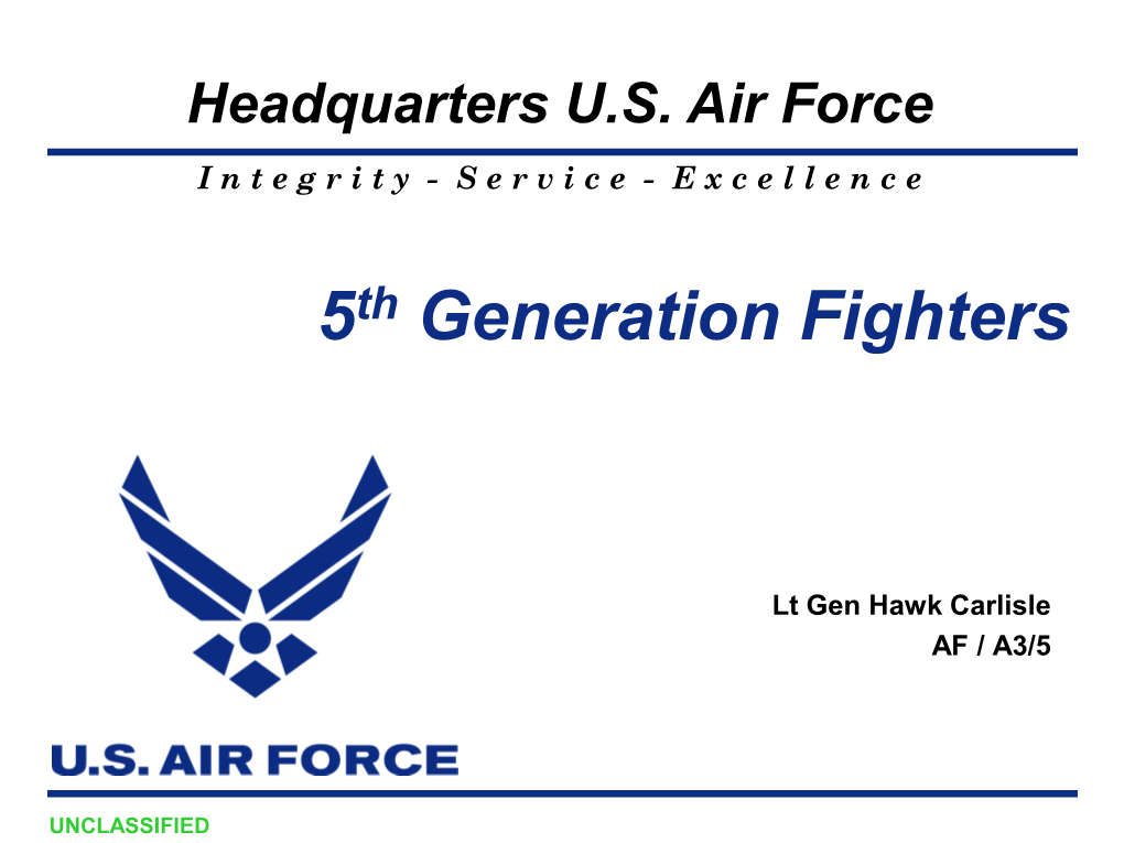 5Th Generation Fighters