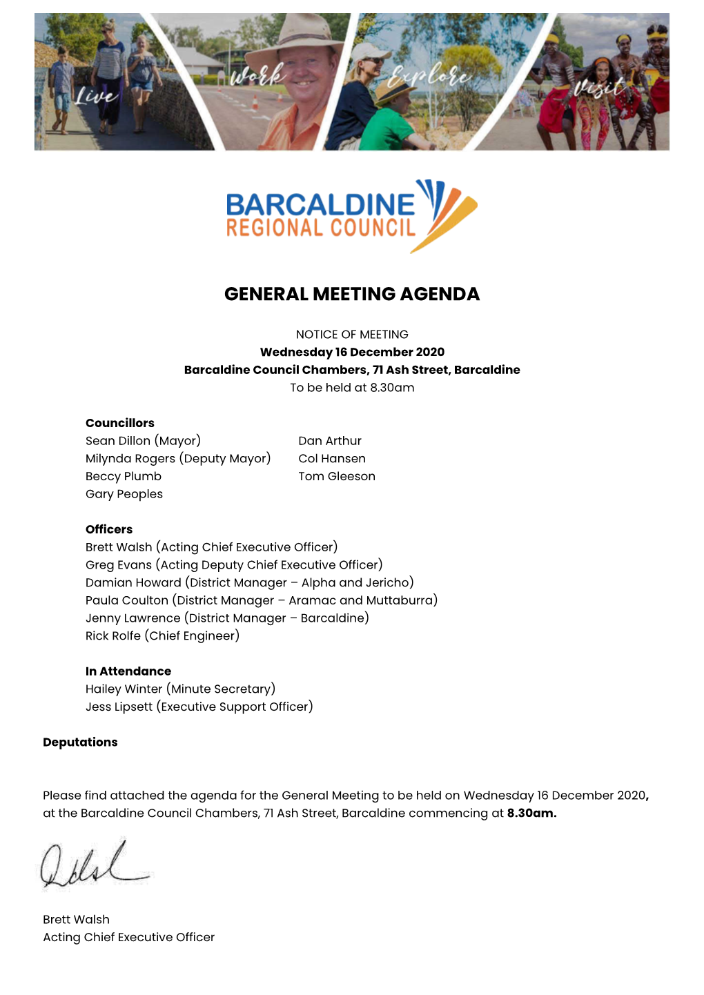 General Meeting Agenda