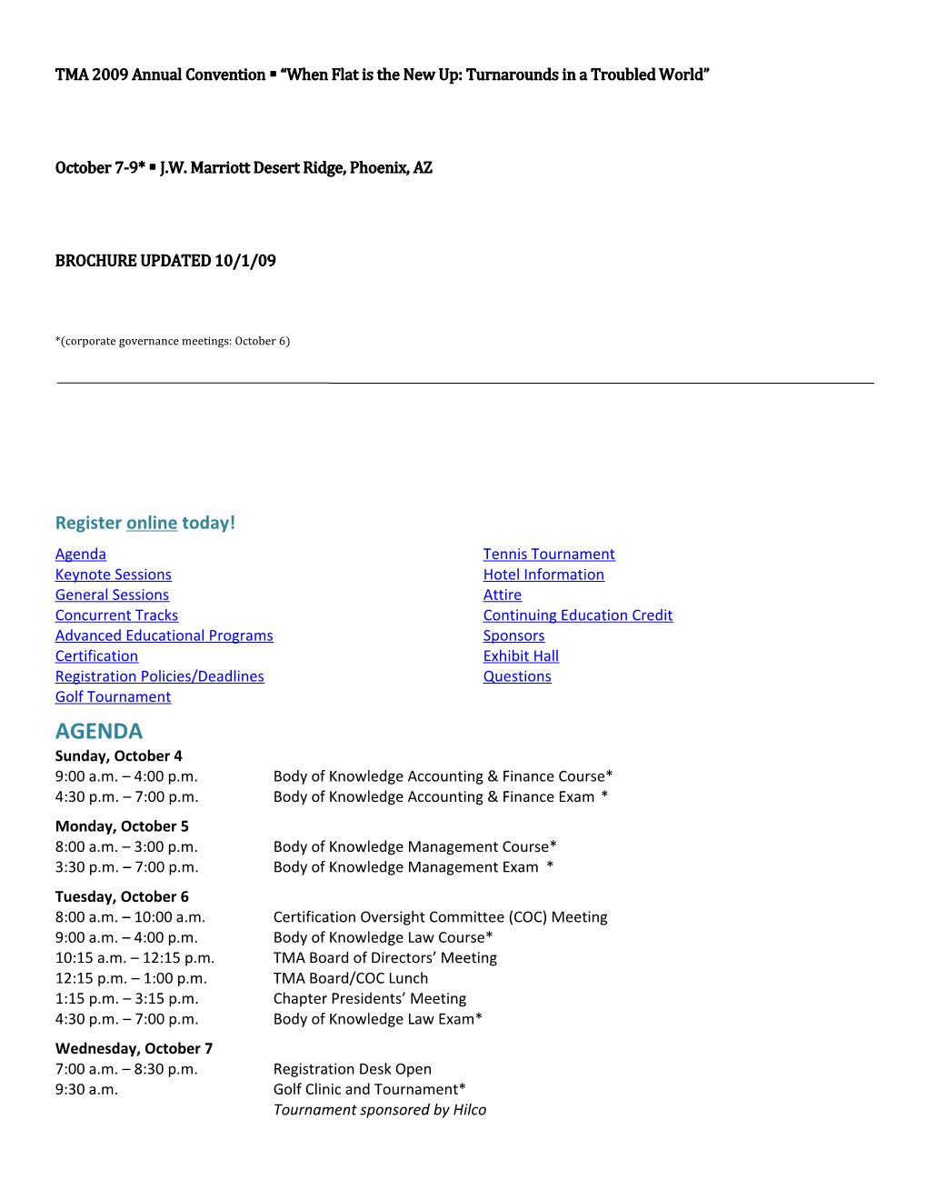 TMA 2001 Annual Conference s1