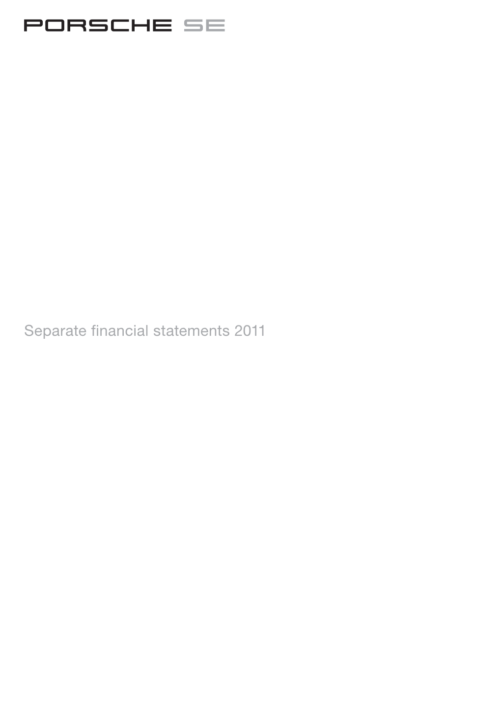 Separate Financial Statements 2011 2 3 4 5