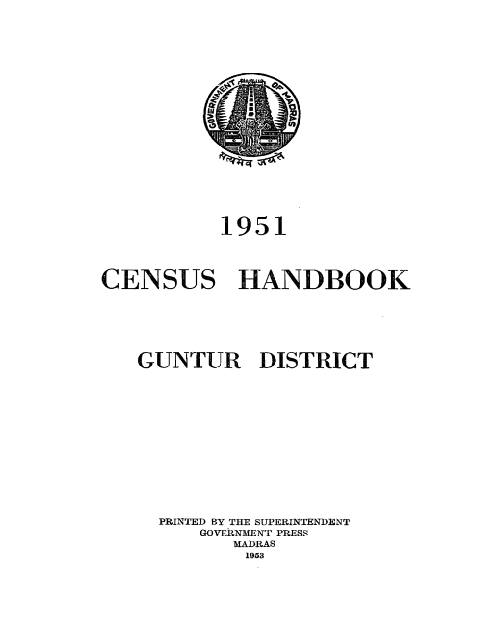District Handbook, Guntur District ,Mysore