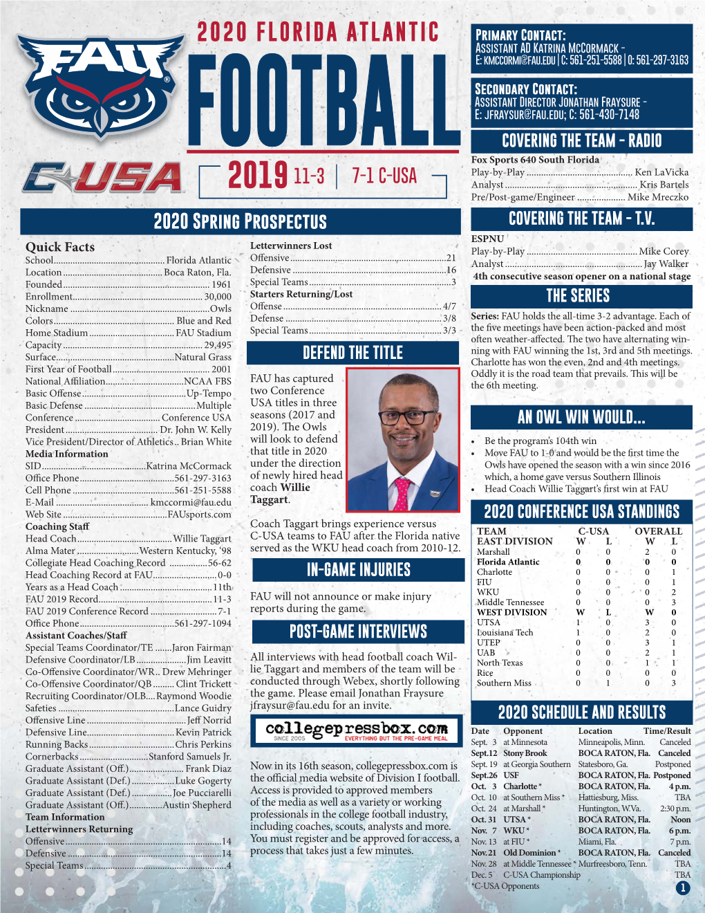 2020 Game Notes.Indd