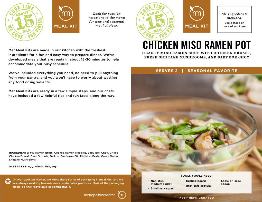 CHICKEN MISO RAMEN POT Ingredients for a Fun and Easy Way to Prepare Dinner