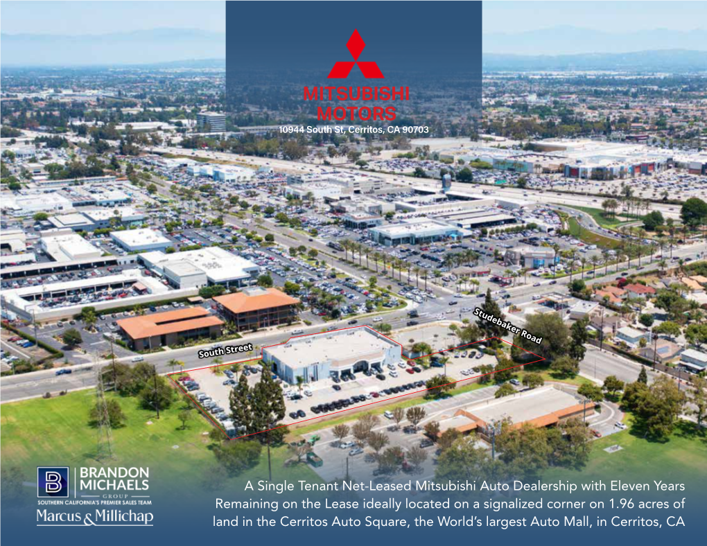 A Single Tenant Net-Leased Mitsubishi Auto Dealership With